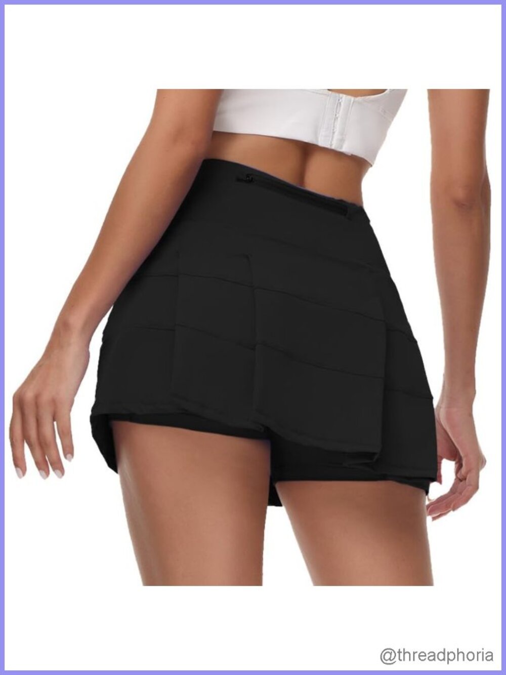 High Waisted Tennis Skort with Pockets Pleated Athletic Golf Skirt Built-in